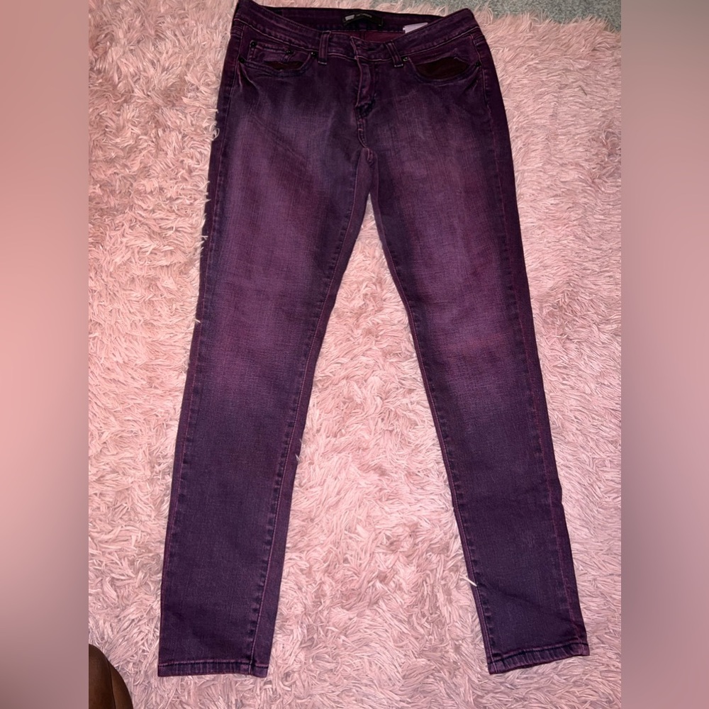 Purple dyed Levi’s jeans! Sooooo cute, but I can’t fit them anymore!